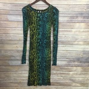 BCBGMaxAzria Violetta Snake Print Jersey Dress
